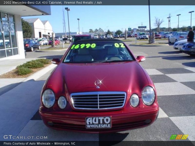 Firemist Red Metallic / Ash 2002 Mercedes-Benz CLK 430 Cabriolet