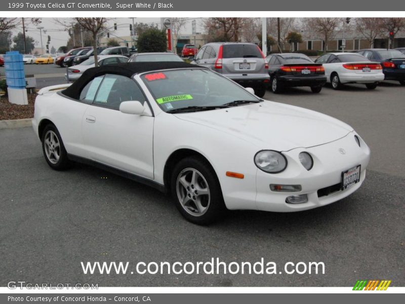 Super White / Black 1999 Toyota Celica GT Convertible