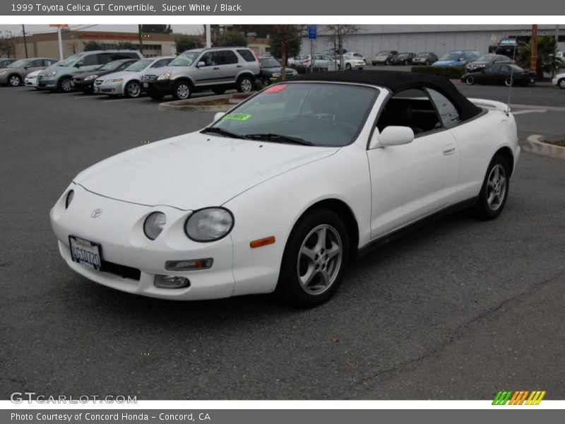 Super White / Black 1999 Toyota Celica GT Convertible