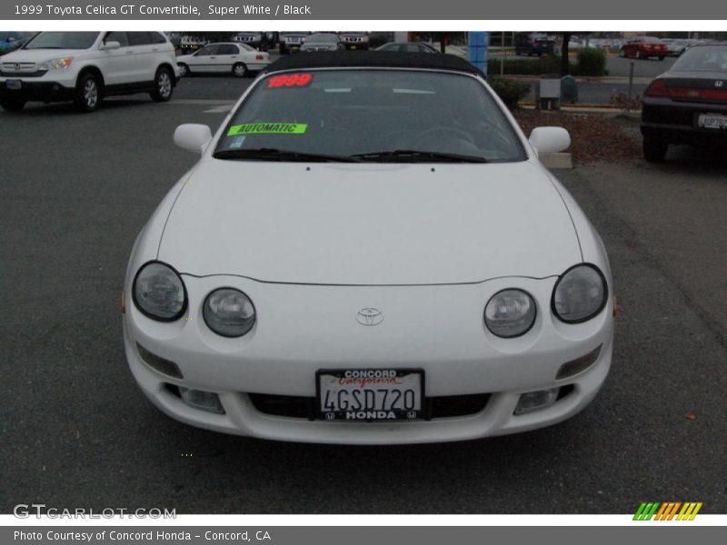 Super White / Black 1999 Toyota Celica GT Convertible