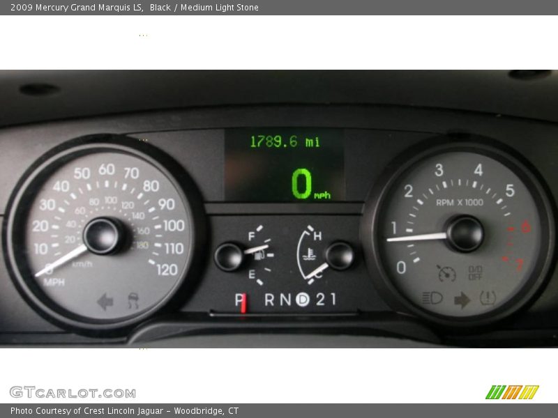 Black / Medium Light Stone 2009 Mercury Grand Marquis LS