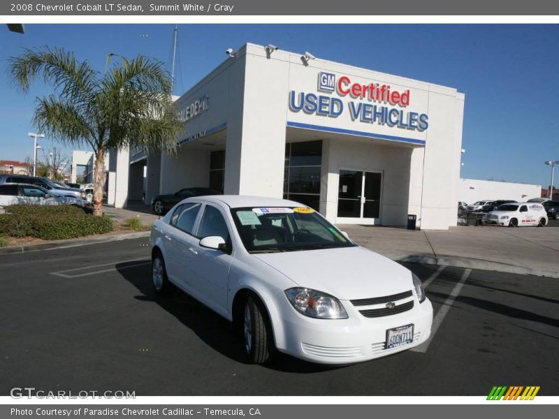 Summit White / Gray 2008 Chevrolet Cobalt LT Sedan