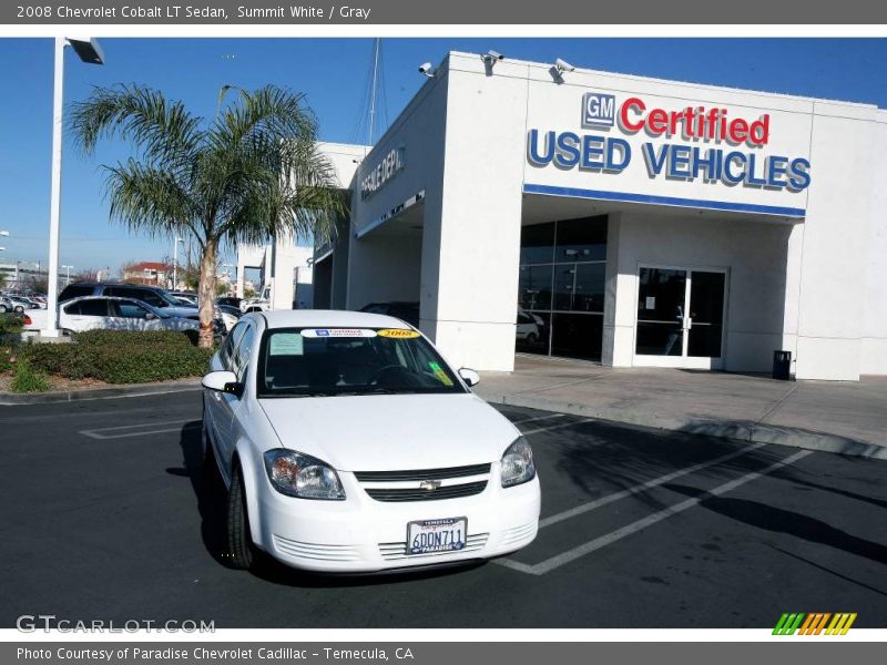 Summit White / Gray 2008 Chevrolet Cobalt LT Sedan