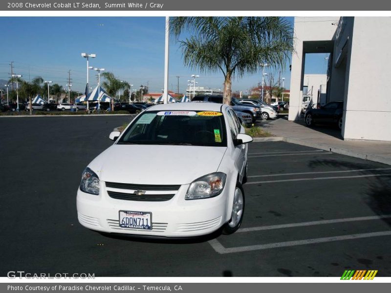 Summit White / Gray 2008 Chevrolet Cobalt LT Sedan