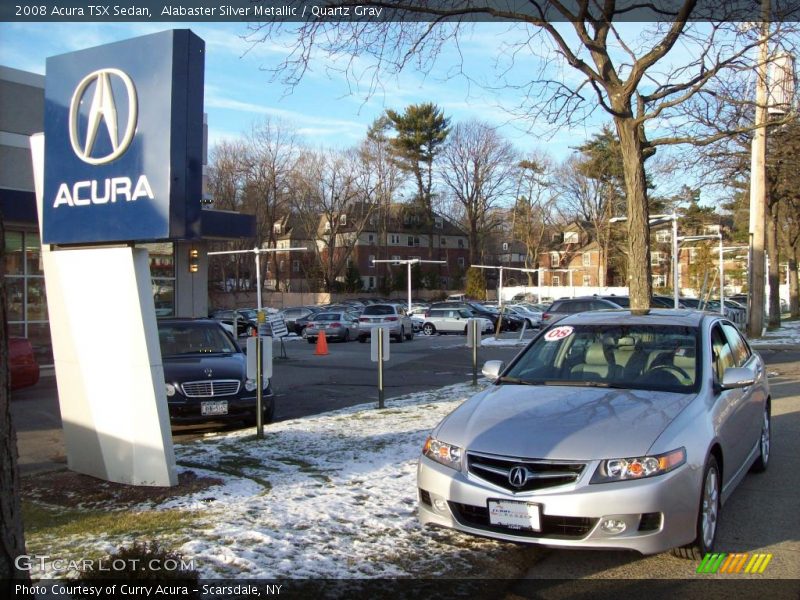 Alabaster Silver Metallic / Quartz Gray 2008 Acura TSX Sedan