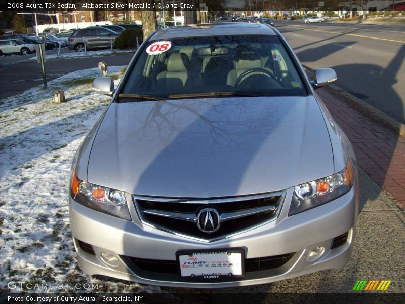 Alabaster Silver Metallic / Quartz Gray 2008 Acura TSX Sedan