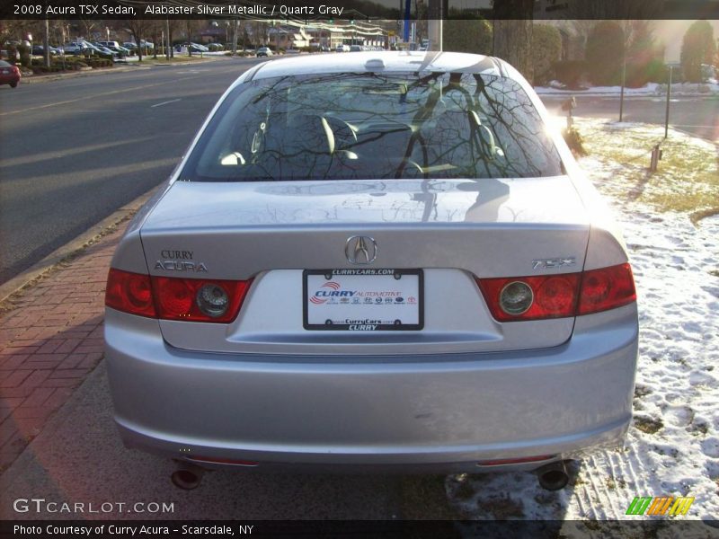 Alabaster Silver Metallic / Quartz Gray 2008 Acura TSX Sedan