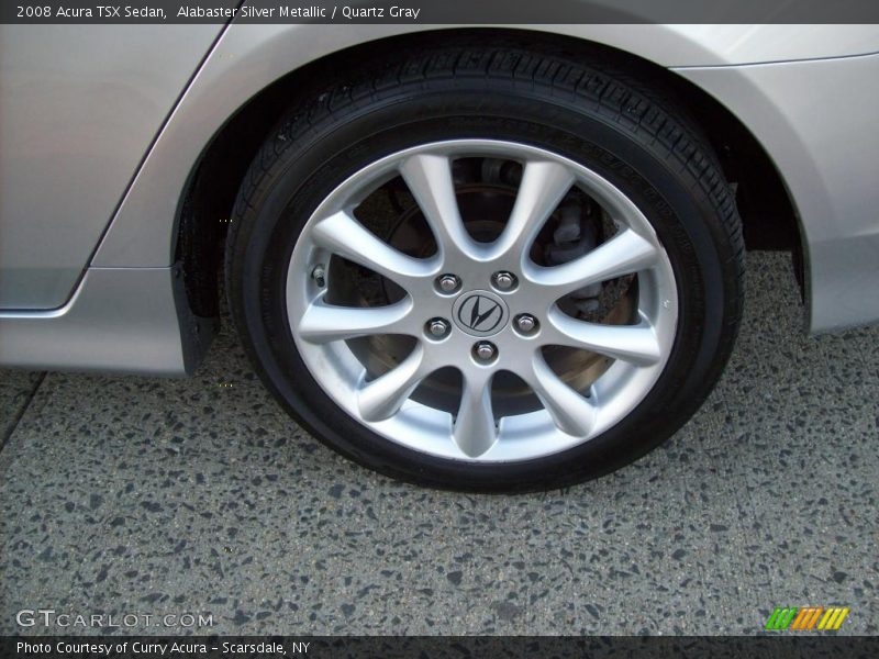 Alabaster Silver Metallic / Quartz Gray 2008 Acura TSX Sedan