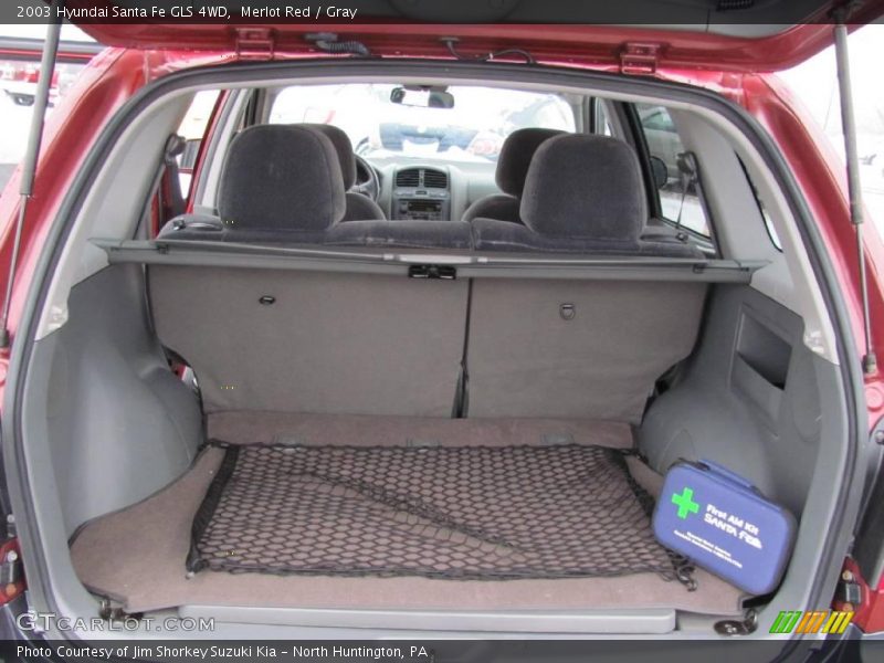 Merlot Red / Gray 2003 Hyundai Santa Fe GLS 4WD