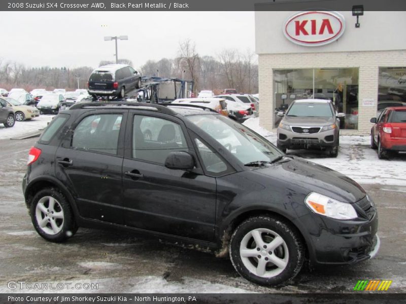 Black Pearl Metallic / Black 2008 Suzuki SX4 Crossover AWD