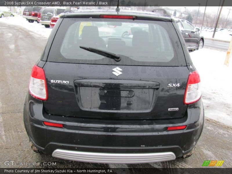 Black Pearl Metallic / Black 2008 Suzuki SX4 Crossover AWD