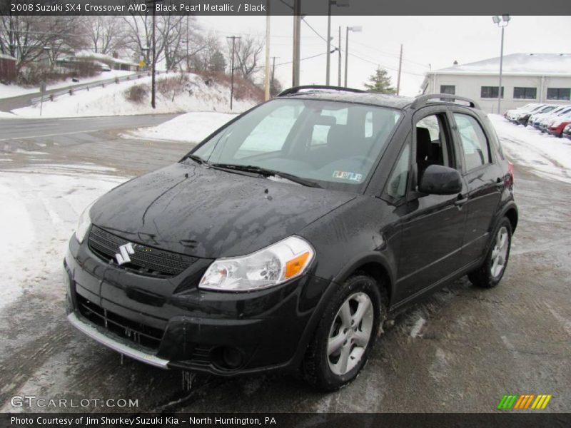 Black Pearl Metallic / Black 2008 Suzuki SX4 Crossover AWD