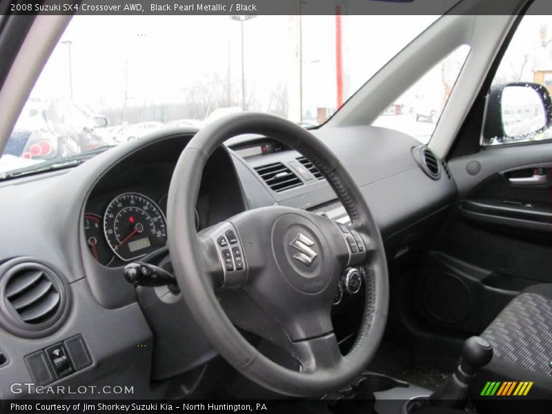 Black Pearl Metallic / Black 2008 Suzuki SX4 Crossover AWD