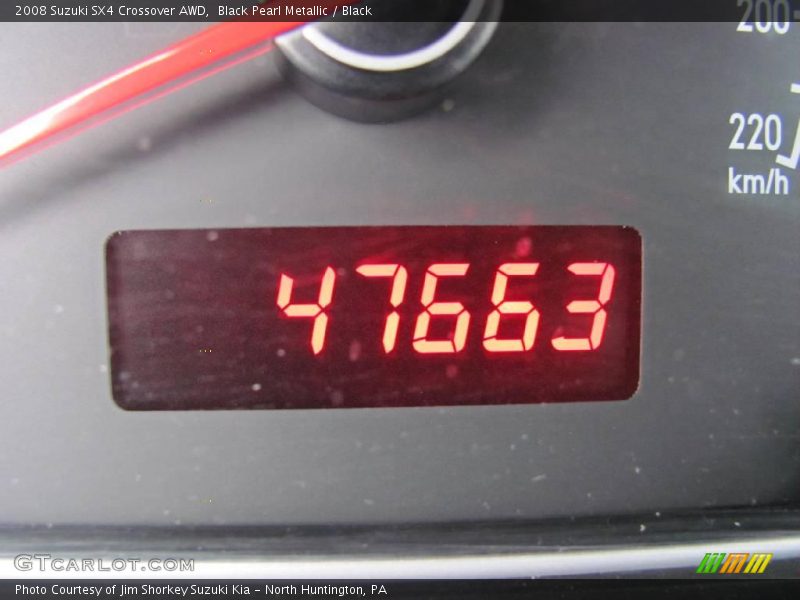 Black Pearl Metallic / Black 2008 Suzuki SX4 Crossover AWD