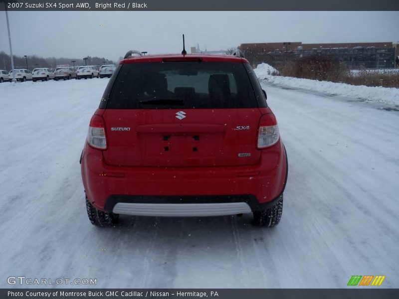 Bright Red / Black 2007 Suzuki SX4 Sport AWD