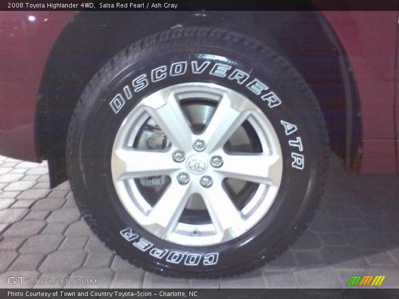 Salsa Red Pearl / Ash Gray 2008 Toyota Highlander 4WD