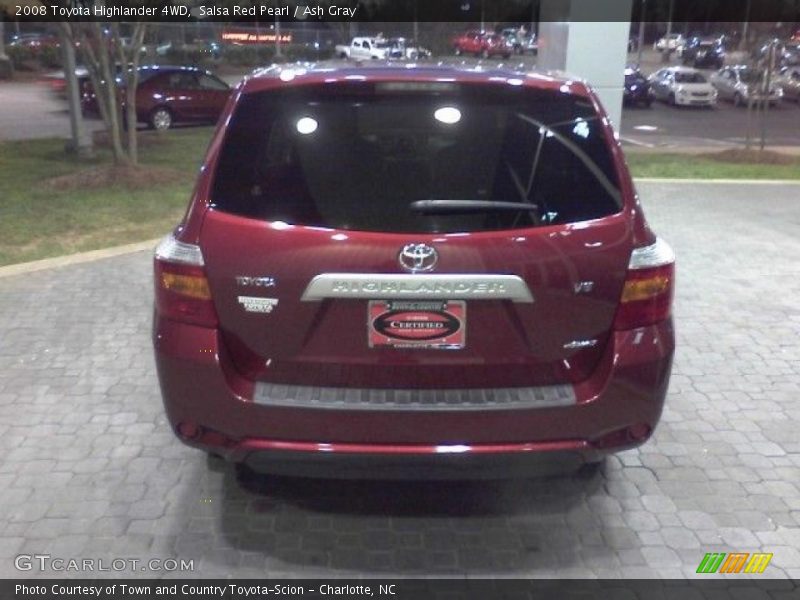 Salsa Red Pearl / Ash Gray 2008 Toyota Highlander 4WD