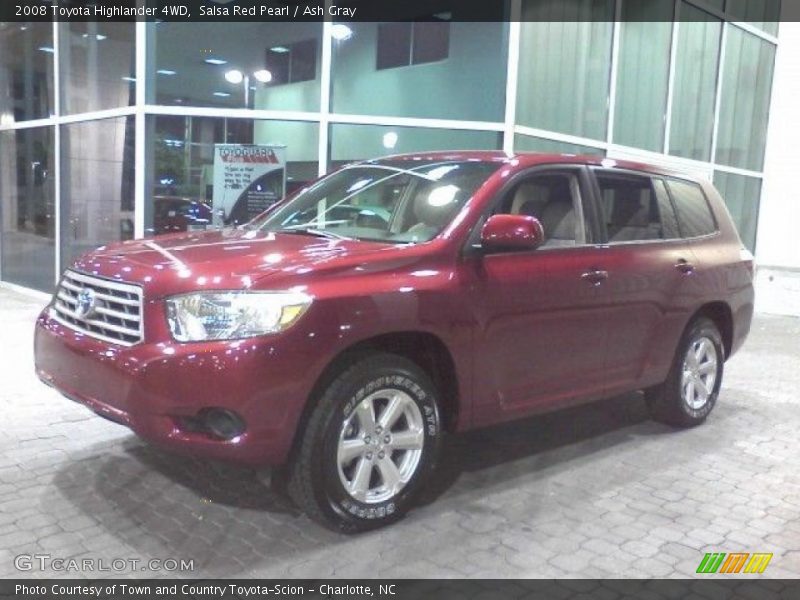 Salsa Red Pearl / Ash Gray 2008 Toyota Highlander 4WD