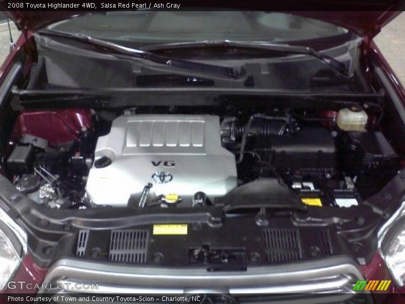 Salsa Red Pearl / Ash Gray 2008 Toyota Highlander 4WD