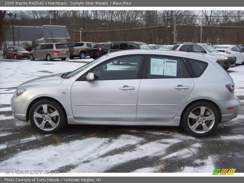 Sunlight Silver Metallic / Black/Red 2005 Mazda MAZDA3 s Hatchback