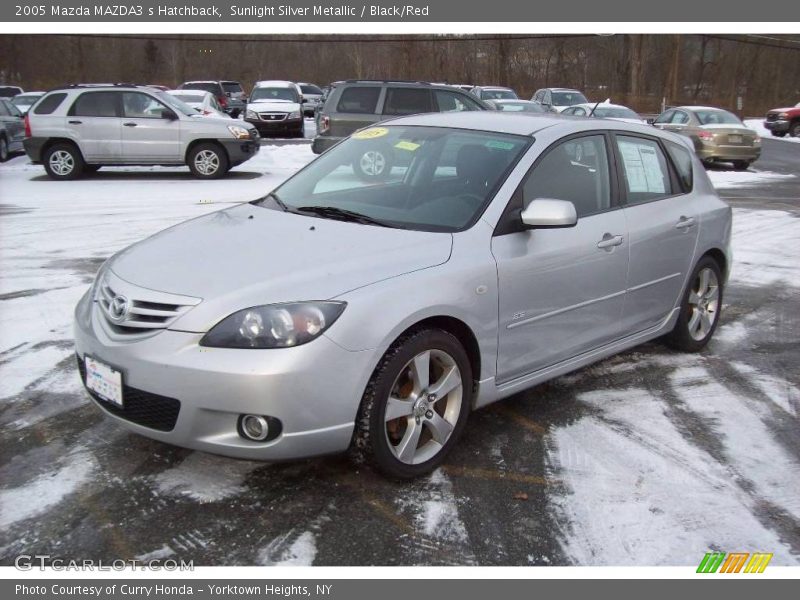 Sunlight Silver Metallic / Black/Red 2005 Mazda MAZDA3 s Hatchback