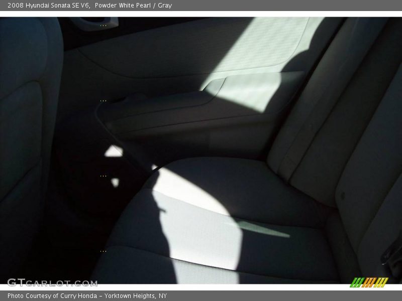 Powder White Pearl / Gray 2008 Hyundai Sonata SE V6
