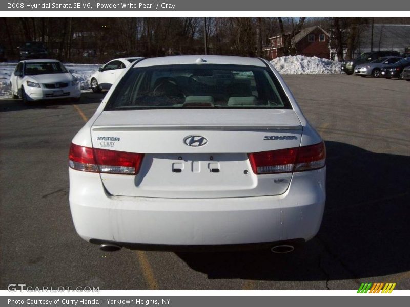 Powder White Pearl / Gray 2008 Hyundai Sonata SE V6
