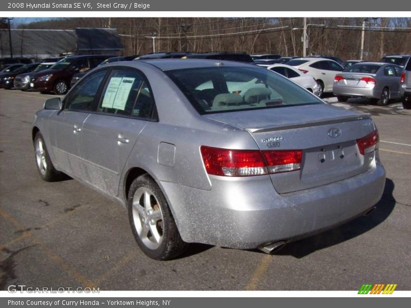 Steel Gray / Beige 2008 Hyundai Sonata SE V6