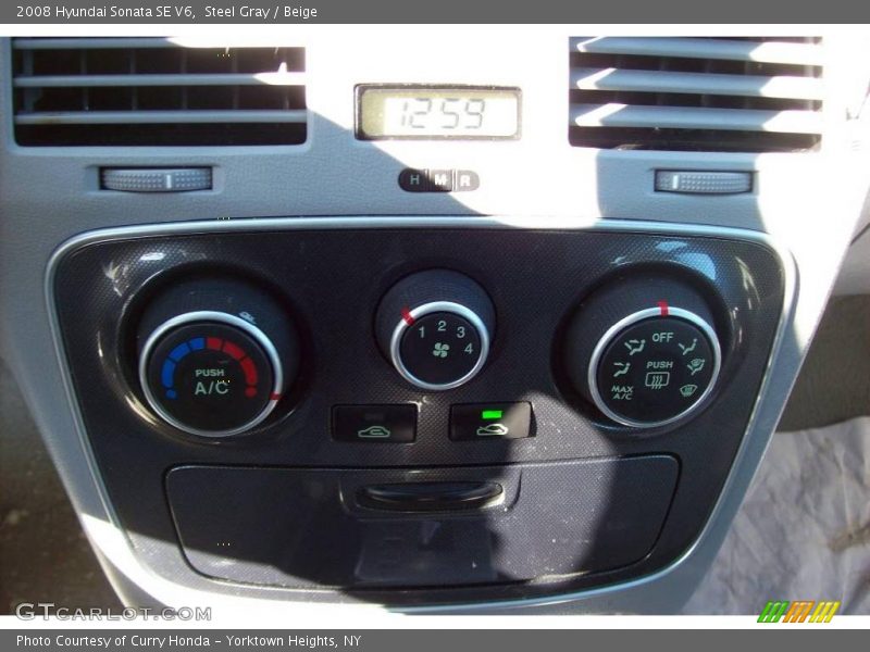 Steel Gray / Beige 2008 Hyundai Sonata SE V6