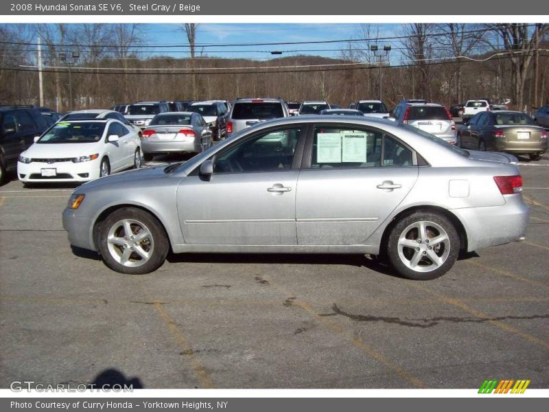 Steel Gray / Beige 2008 Hyundai Sonata SE V6