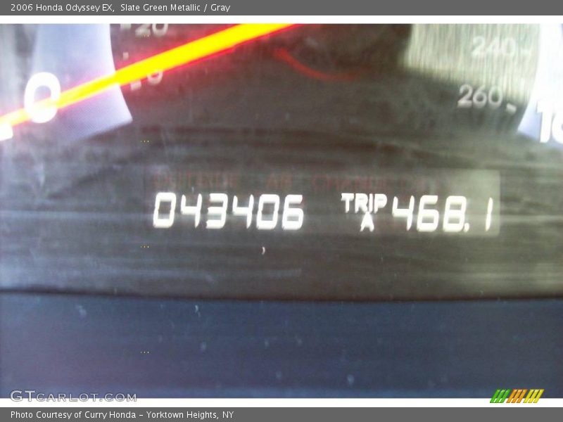 Slate Green Metallic / Gray 2006 Honda Odyssey EX