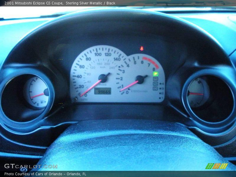 Sterling Silver Metallic / Black 2001 Mitsubishi Eclipse GS Coupe