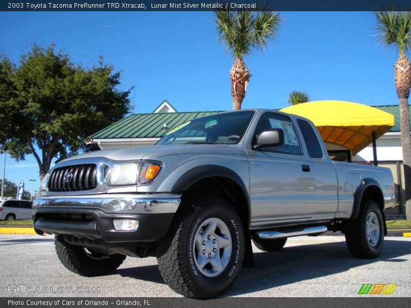 Lunar Mist Silver Metallic / Charcoal 2003 Toyota Tacoma PreRunner TRD Xtracab