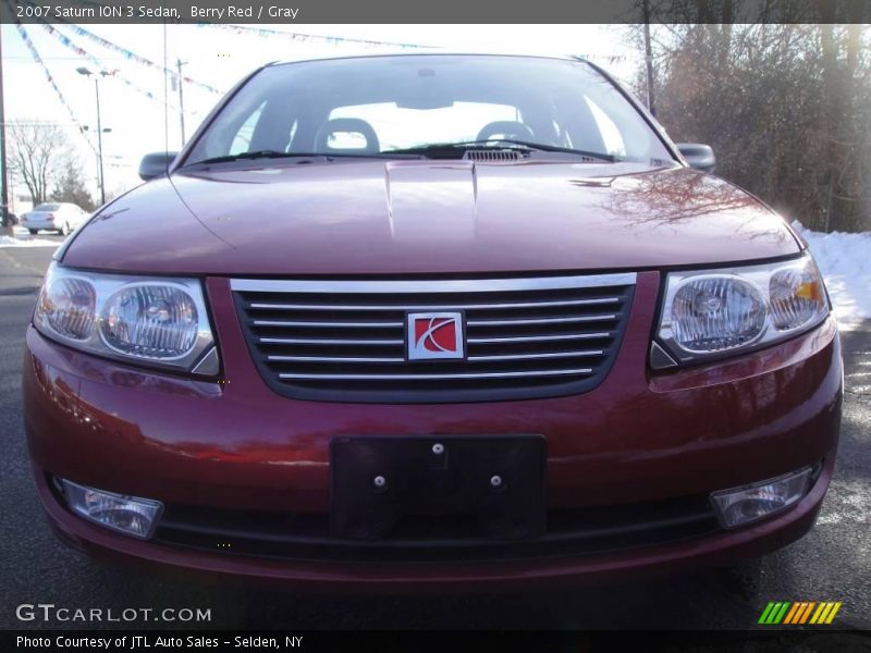 Berry Red / Gray 2007 Saturn ION 3 Sedan