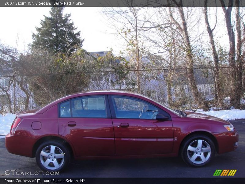 Berry Red / Gray 2007 Saturn ION 3 Sedan