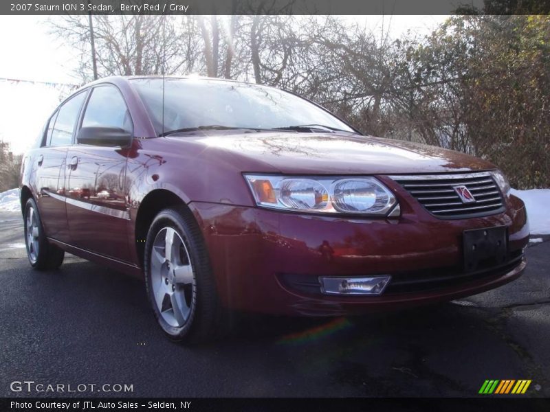 Berry Red / Gray 2007 Saturn ION 3 Sedan