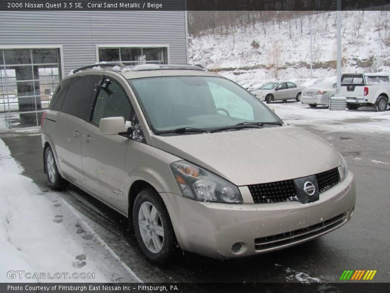 Coral Sand Metallic / Beige 2006 Nissan Quest 3.5 SE