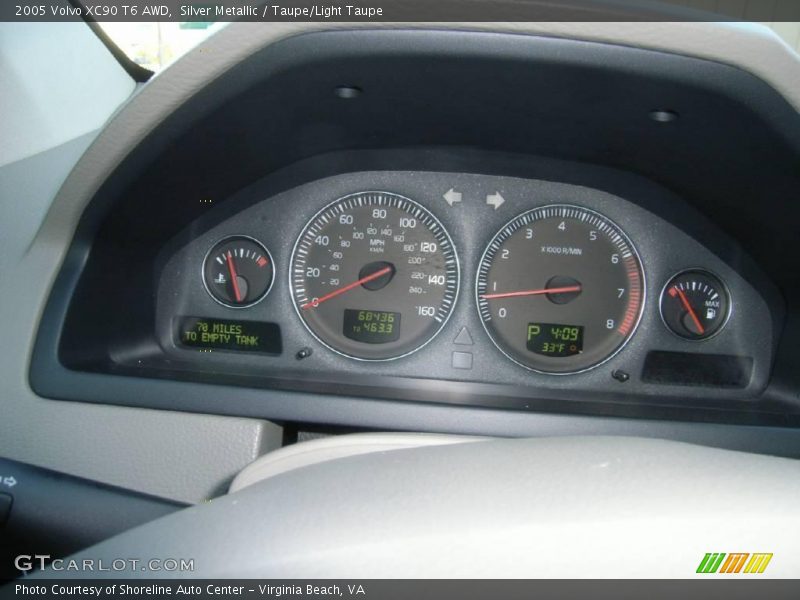 Silver Metallic / Taupe/Light Taupe 2005 Volvo XC90 T6 AWD