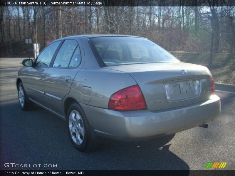 Bronze Shimmer Metallic / Sage 2006 Nissan Sentra 1.8