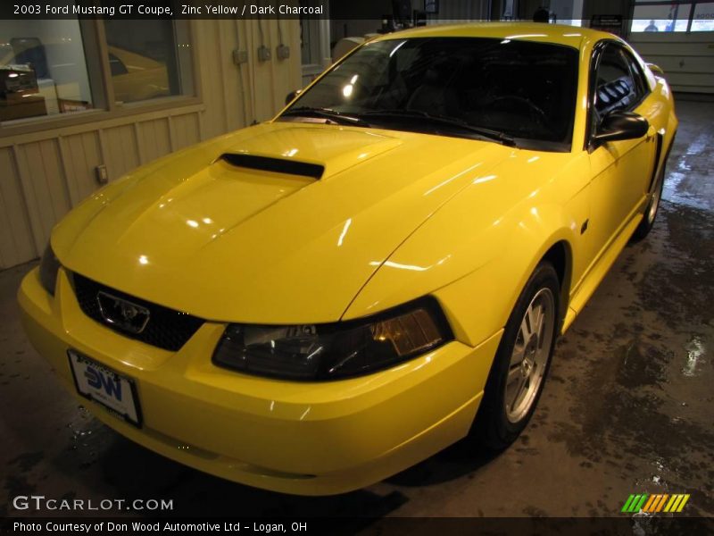 Zinc Yellow / Dark Charcoal 2003 Ford Mustang GT Coupe