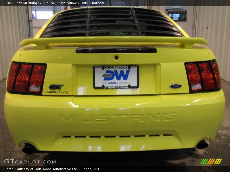 Zinc Yellow / Dark Charcoal 2003 Ford Mustang GT Coupe