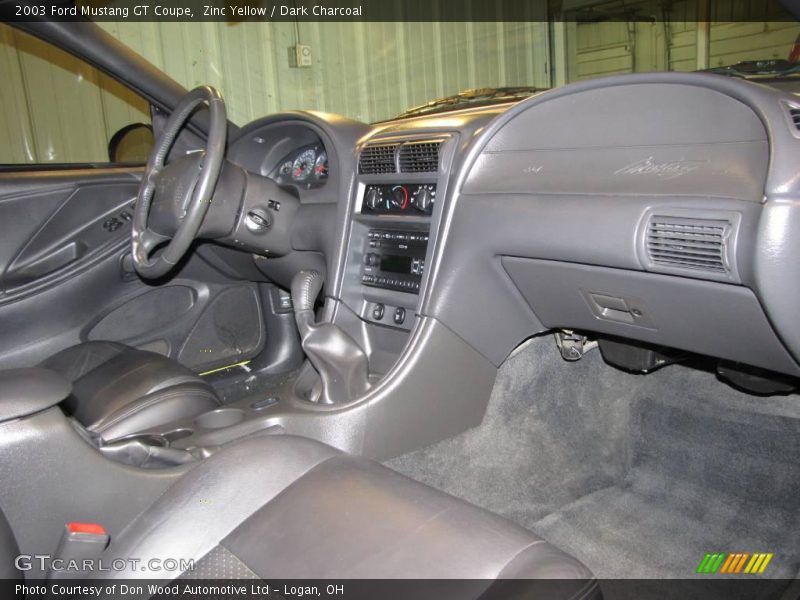 Zinc Yellow / Dark Charcoal 2003 Ford Mustang GT Coupe