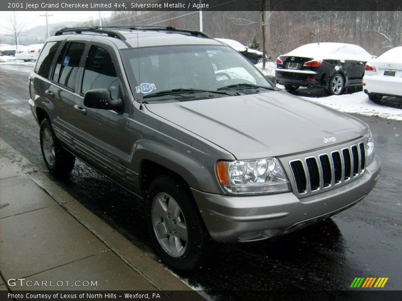 Silverstone Metallic / Agate 2001 Jeep Grand Cherokee Limited 4x4