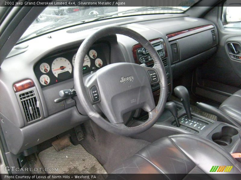 Silverstone Metallic / Agate 2001 Jeep Grand Cherokee Limited 4x4