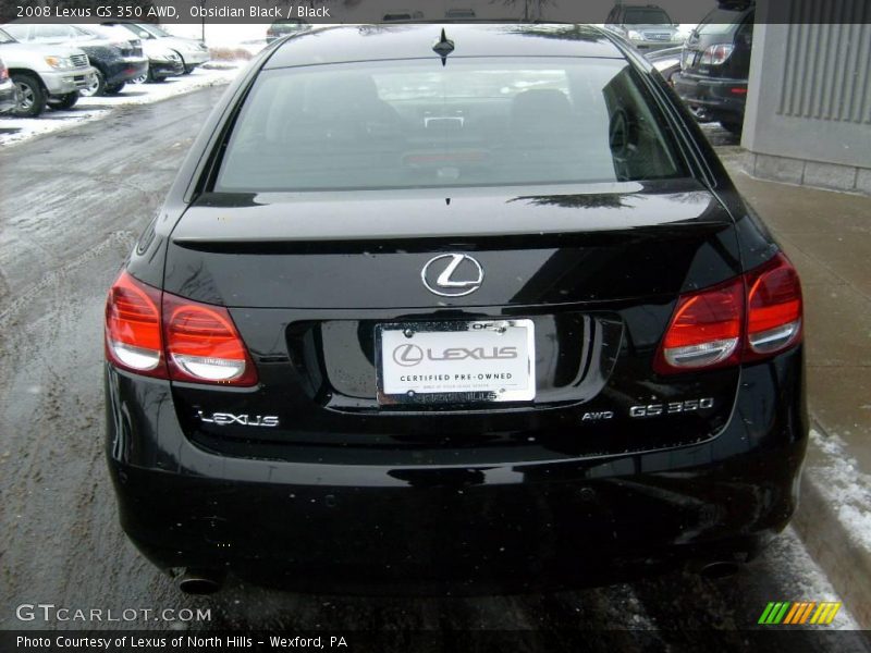 Obsidian Black / Black 2008 Lexus GS 350 AWD