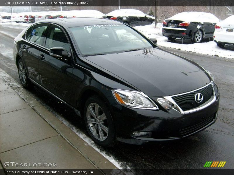 Obsidian Black / Black 2008 Lexus GS 350 AWD