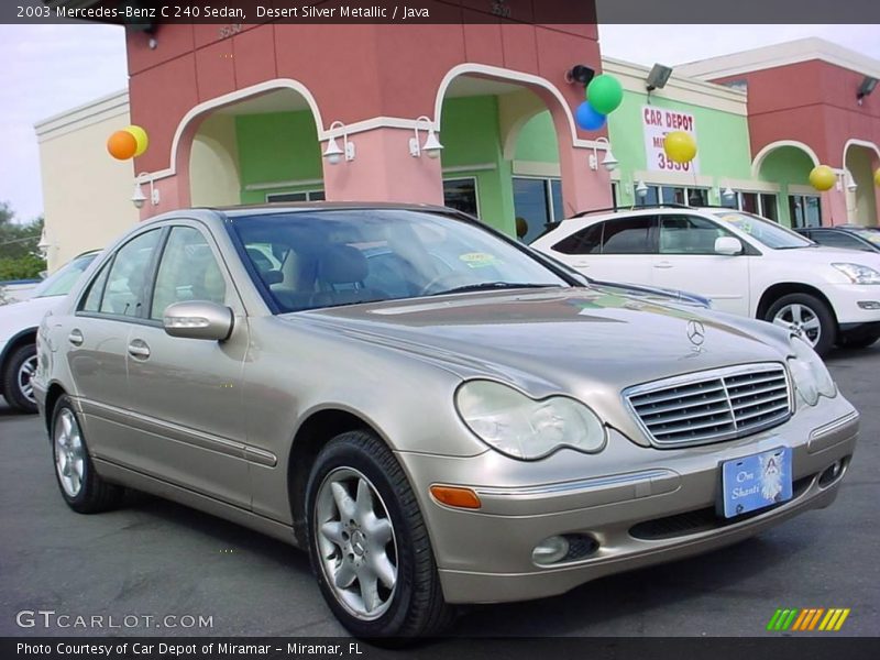 Desert Silver Metallic / Java 2003 Mercedes-Benz C 240 Sedan