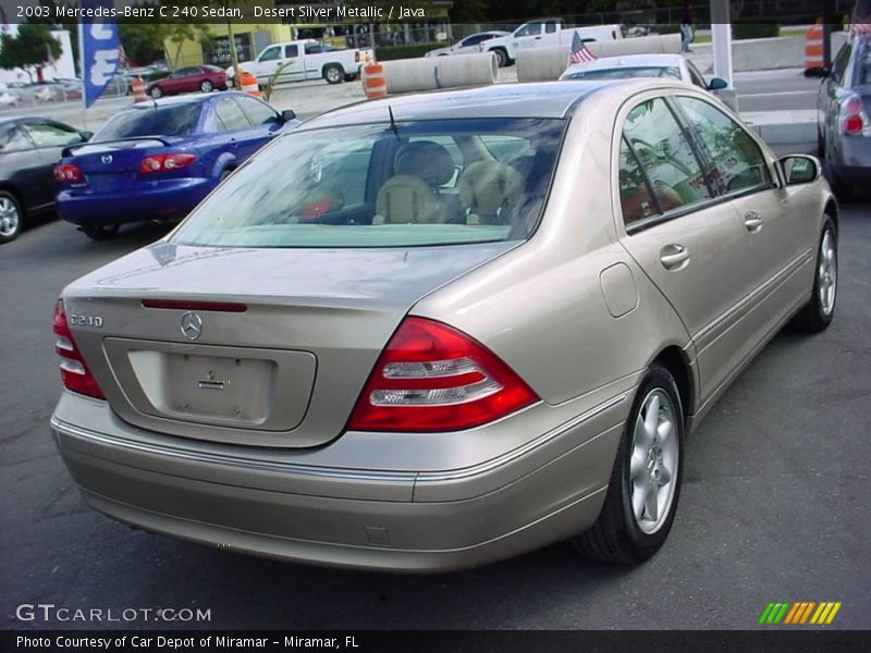 Desert Silver Metallic / Java 2003 Mercedes-Benz C 240 Sedan