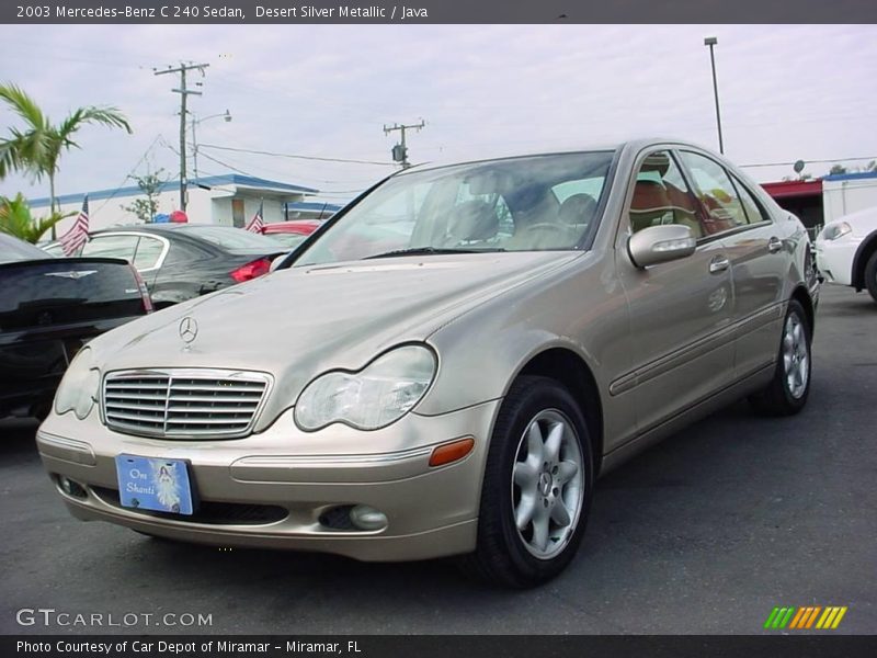 Desert Silver Metallic / Java 2003 Mercedes-Benz C 240 Sedan