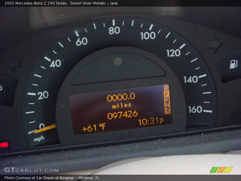 Desert Silver Metallic / Java 2003 Mercedes-Benz C 240 Sedan